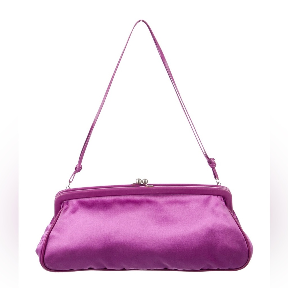 Prada purple satin evening bag with kiss lock closure 💜 - Picture 4 of 7